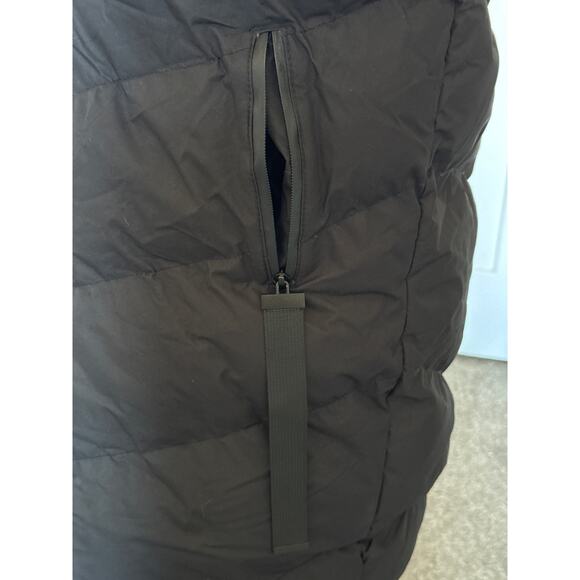 Saint + Sinner Long Hooded Puffer Vest in Black Womens L - Picture 7 of 10